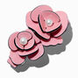 Pink Roses Pearl Embellished Hair Clips - 2 Pack,