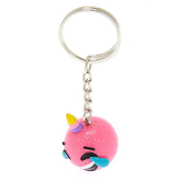 Lot de 5 porte-cl&eacute;s &eacute;moji arc-en-ciel,
