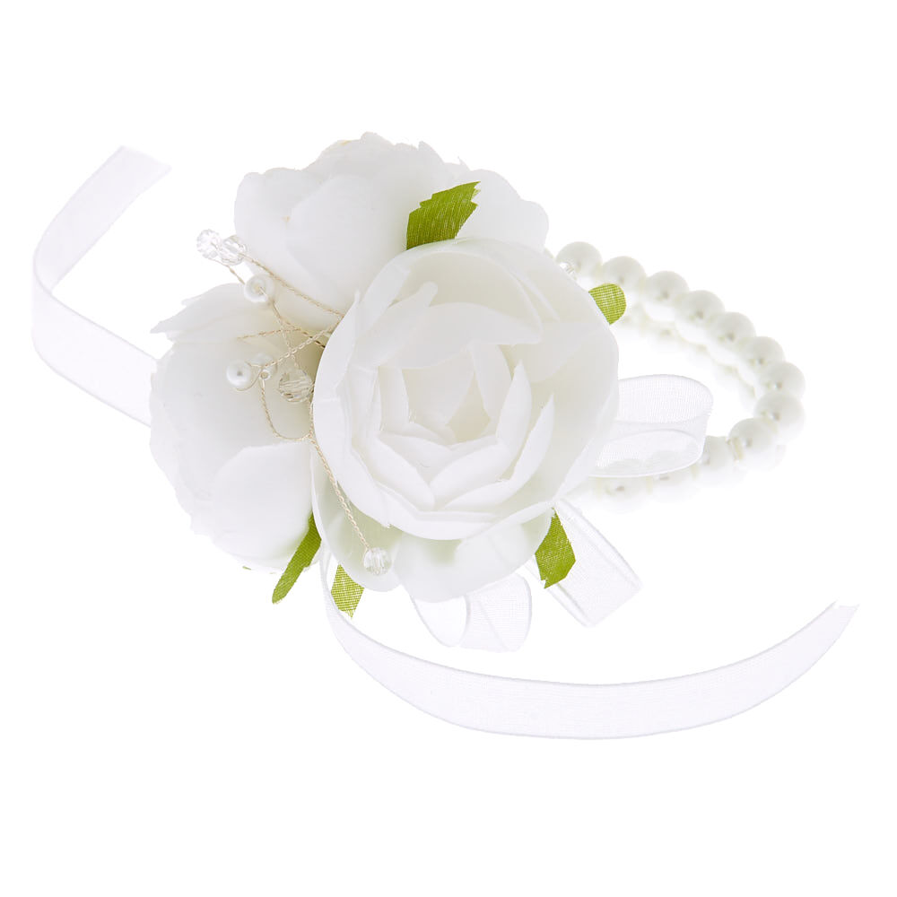 Classic Pearl Corsage - White,