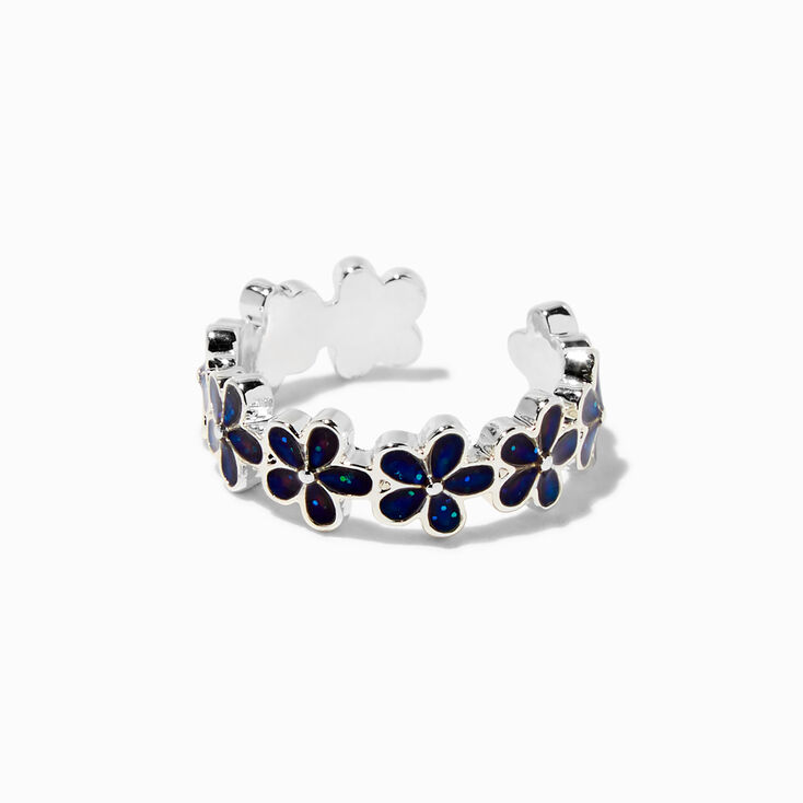 Silver-tone Daisy Band Mood Ring,