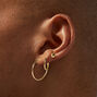 Gold-tone Graduated Earring Stackables Set - 6 Pack,