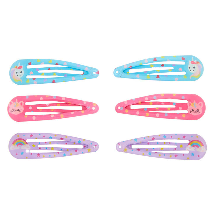 Claire&#39;s Club Magical Snap Hair Clips - 6 Pack,