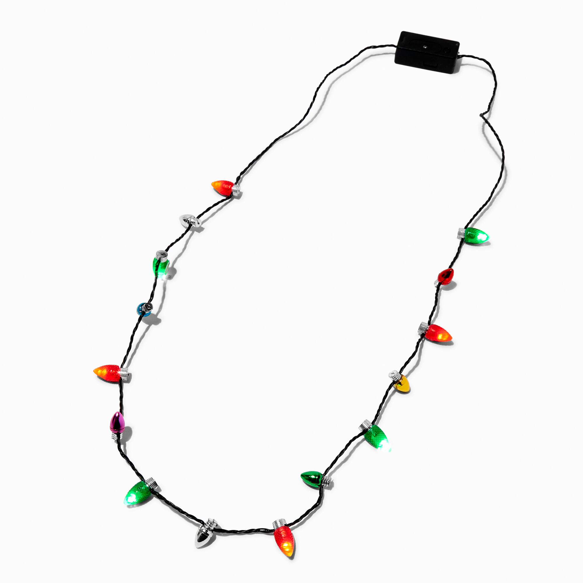 Christmas Bulb Light Up Necklace Claire s US