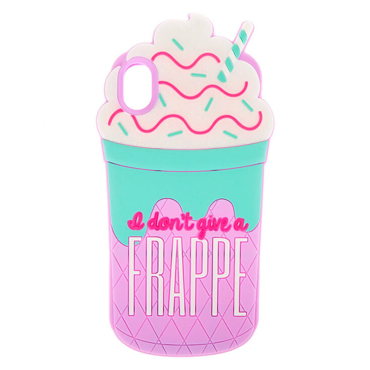 I Don&#39;t Give A Frappe Silicone Phone Case - Fits iPhone XR,