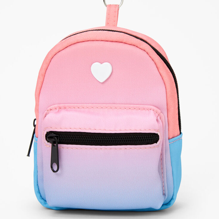 Ombre Heart Mini Backpack Keyring,