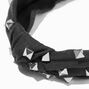 Black Square Spikes Knotted Headband,