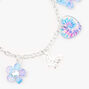 Tie-Dye Butterfly Heart Charm Bracelet,
