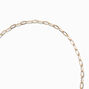 Gold-tone Puffy Heart Long Pendant Necklace ,