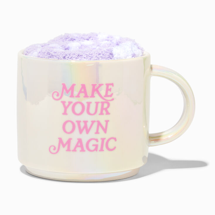 &#39;Make Your Own Magic&#39; Mug &amp; Slipper Socks Gift Set - 2 Pack,