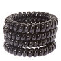 Spiral Hair Bobbles - Black, 4 Pack,