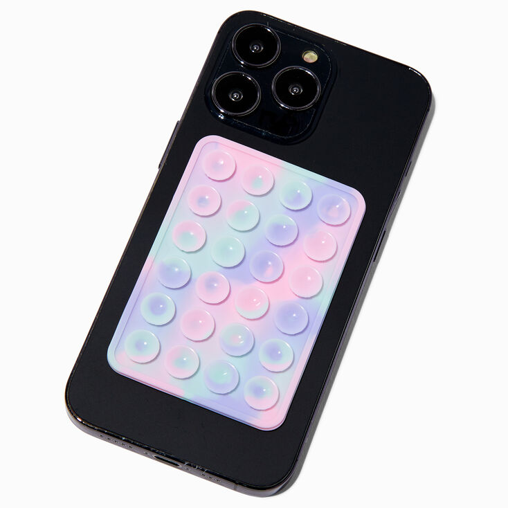 Support adh&eacute;sif pour coque de portable &agrave; ventouse en silicone rectangulaire en d&eacute;grad&eacute;,