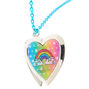 Claire&#39;s Club Holographic Heart Locket Necklace,