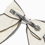 White &amp; Black Trim Hair Bow Clip,