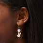 Easter Bunny &amp; Flower 1&quot; Drop Earrings,