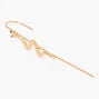 Gold Textured Snake Ear Cuff Pin,