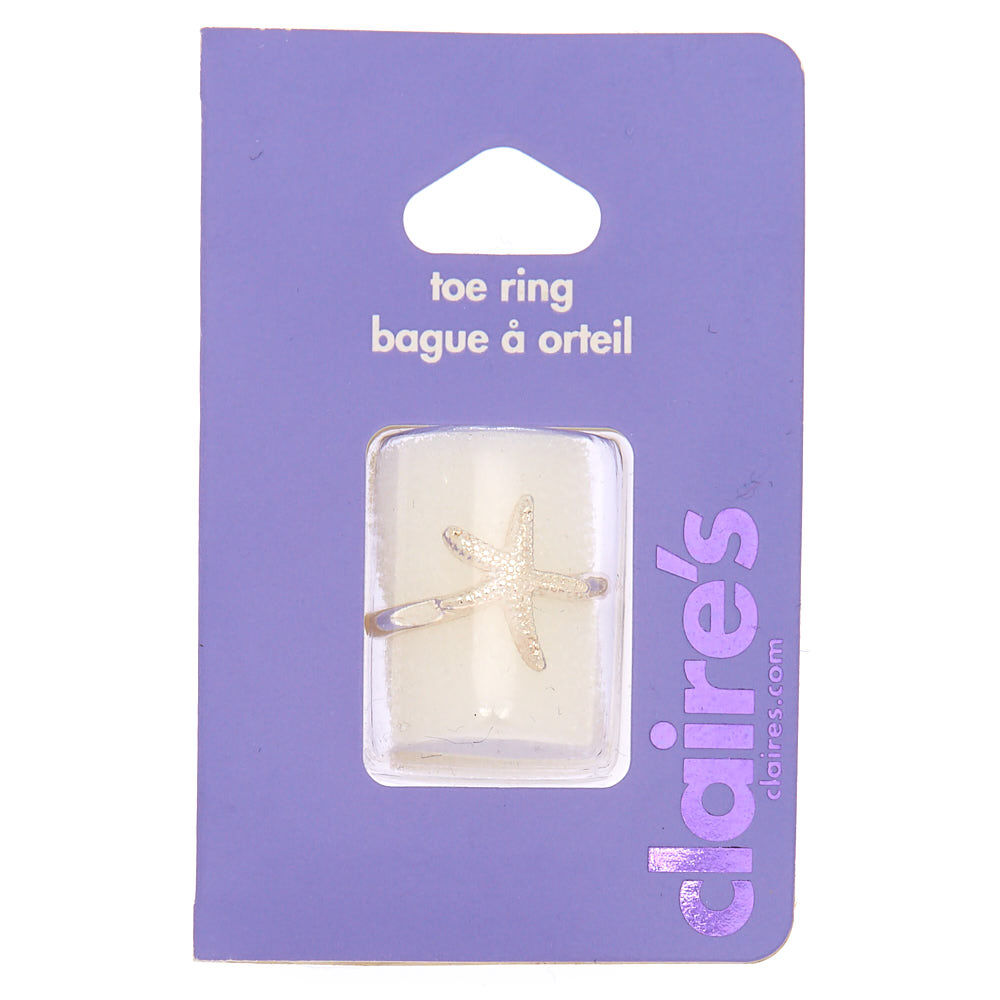 Silver Starfish Toe Ring,