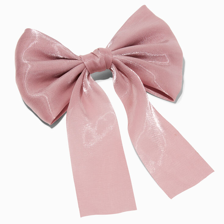 Mauve Sheer Hair Bow Clip,