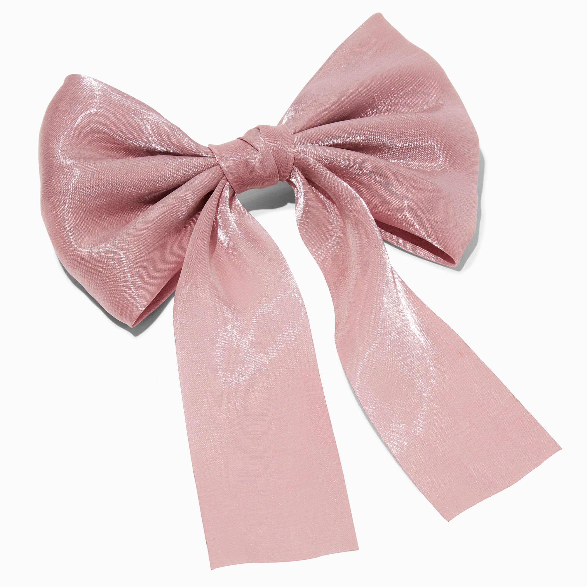 View Claires Sheer Bow Hair Clip Mauve information