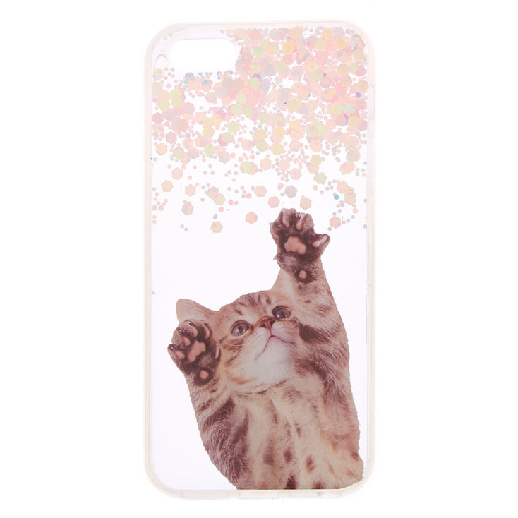 Cascading Sequin Cat Phone Case - Fits iPhone 5/5S,
