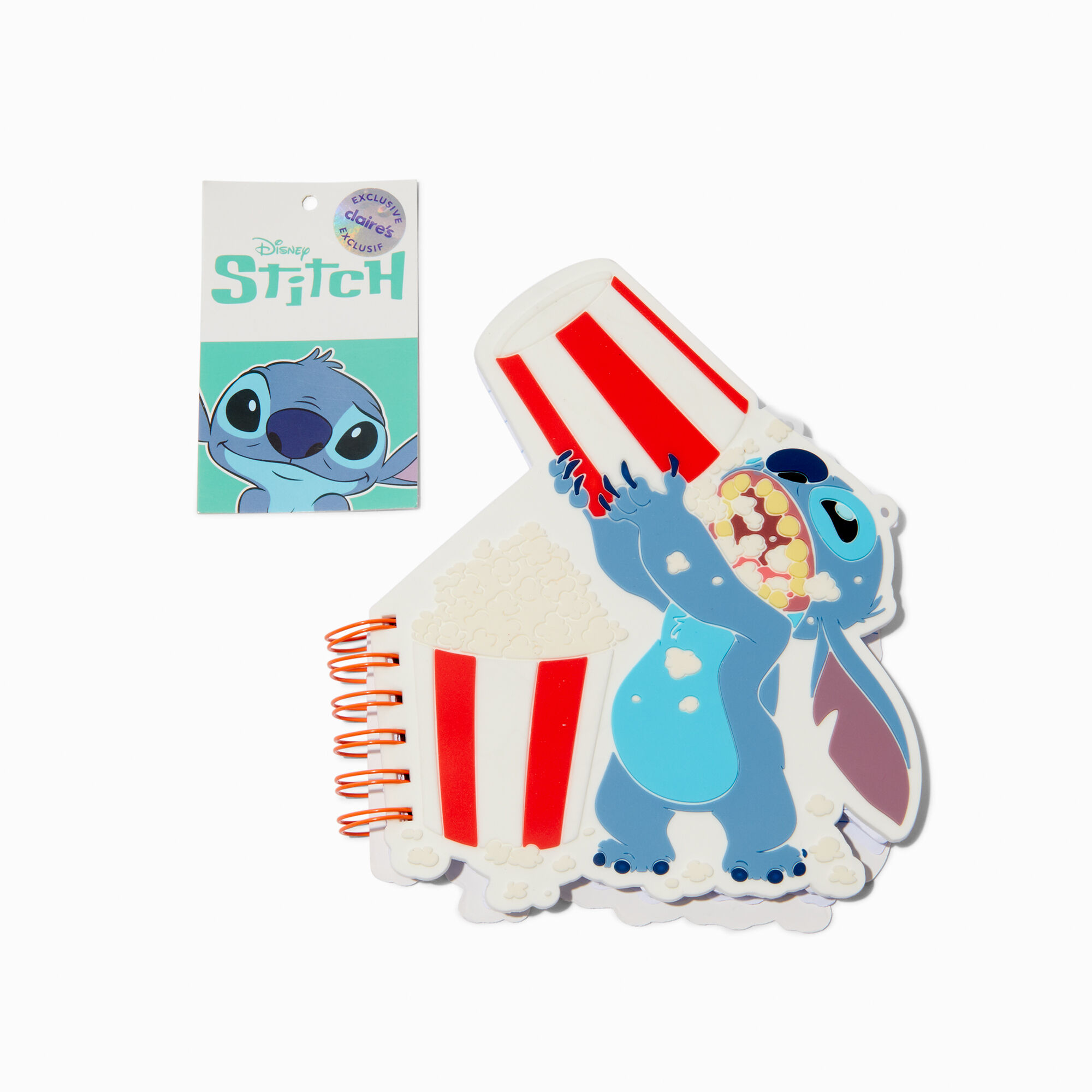 View Disney Stitch Claires Exclusive Popcorn Notebook information