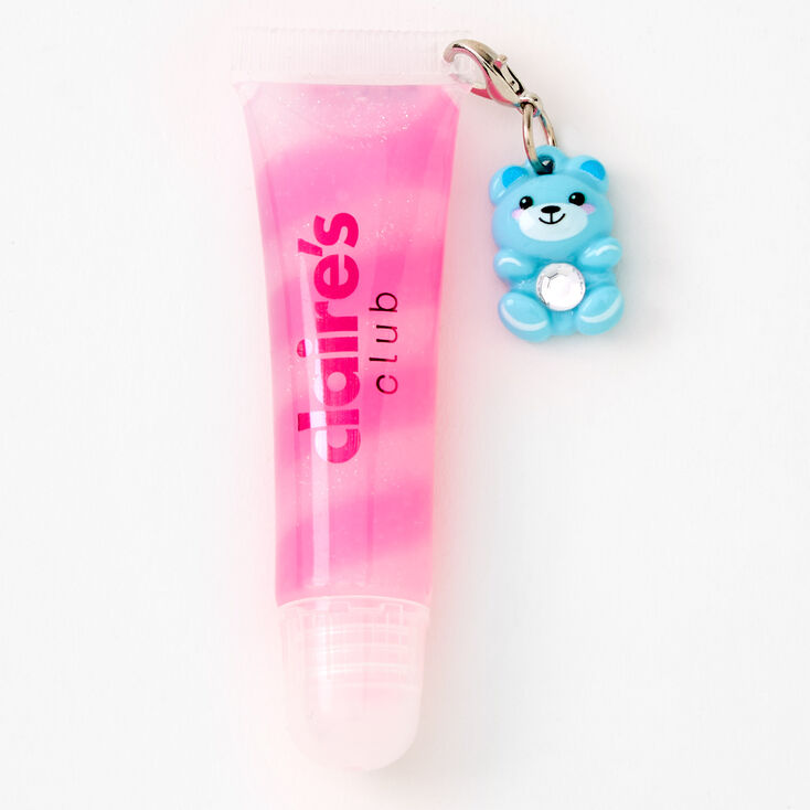 Claire&#39;s Club Bear Charm Lip Gloss Tube,