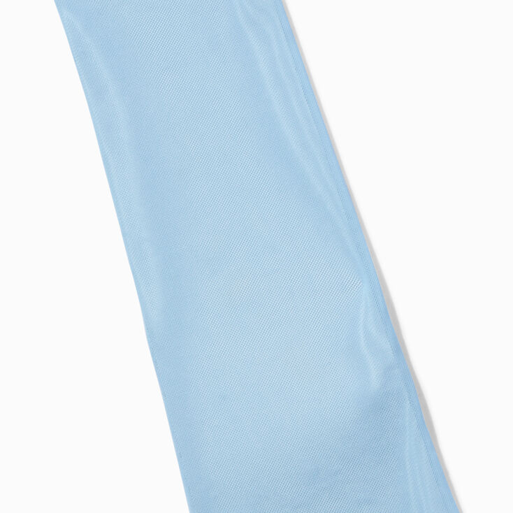 Gants longs en tissu extra-fin bleu clair,