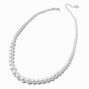 Graduated White Pearl Necklace ,