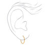 18ct Gold Plated Classic Hoop Earrings &#40;3 Pack&#41;,