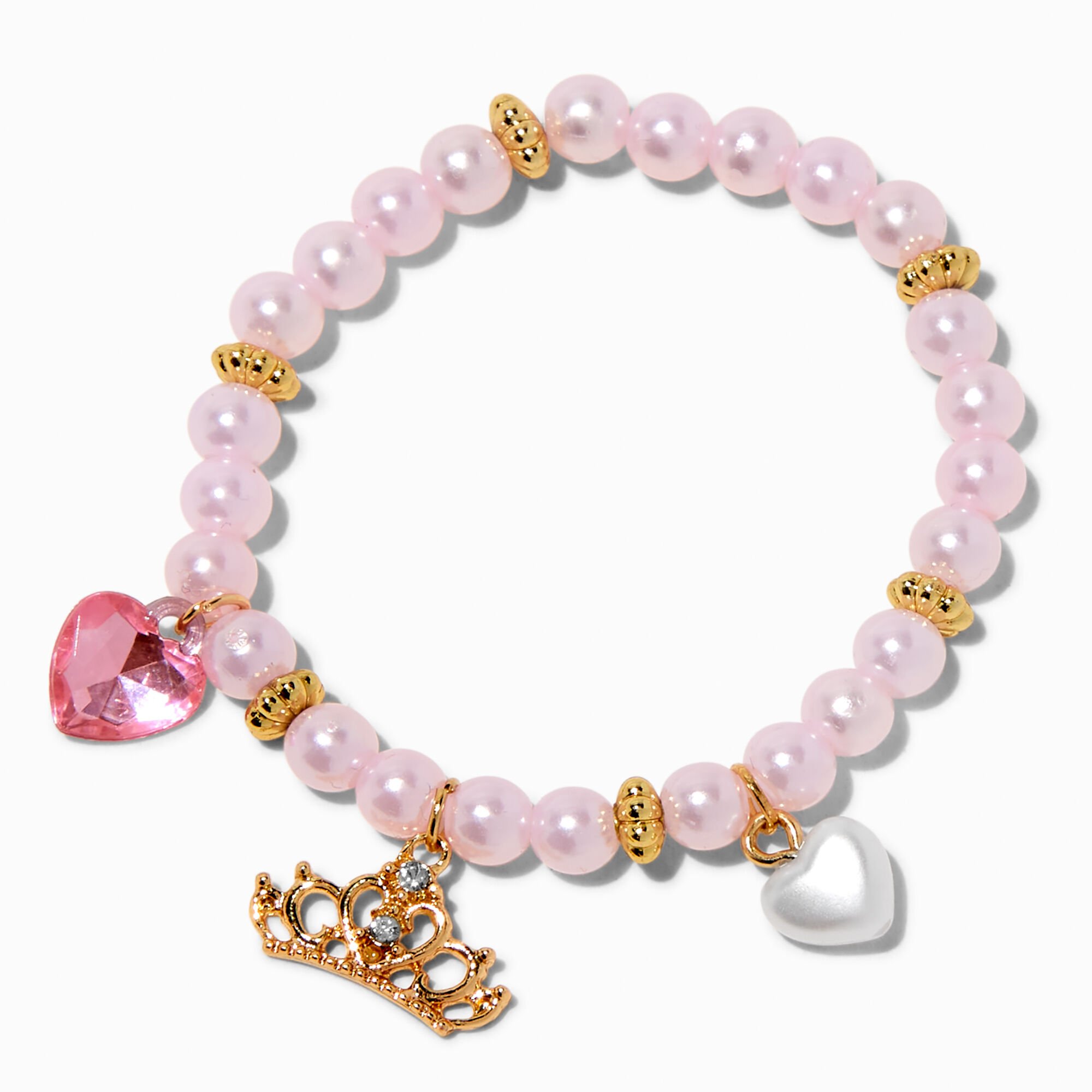 Claire's Club Princess Charm Stretch Bracelet,