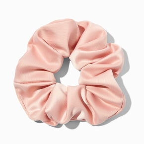 Blush Pink Satin Hair Scrunchie,