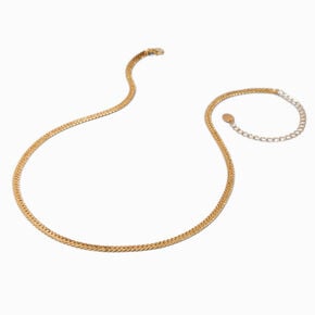 Gold-tone Delicate Fishtail Chain Necklace ,