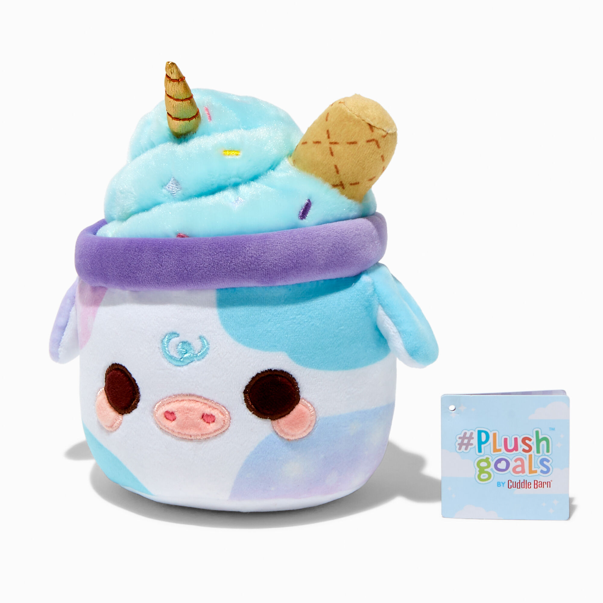 Peluche Mooshake licorne 18 cm Plush Goals by Cuddle Barn Claire s FR