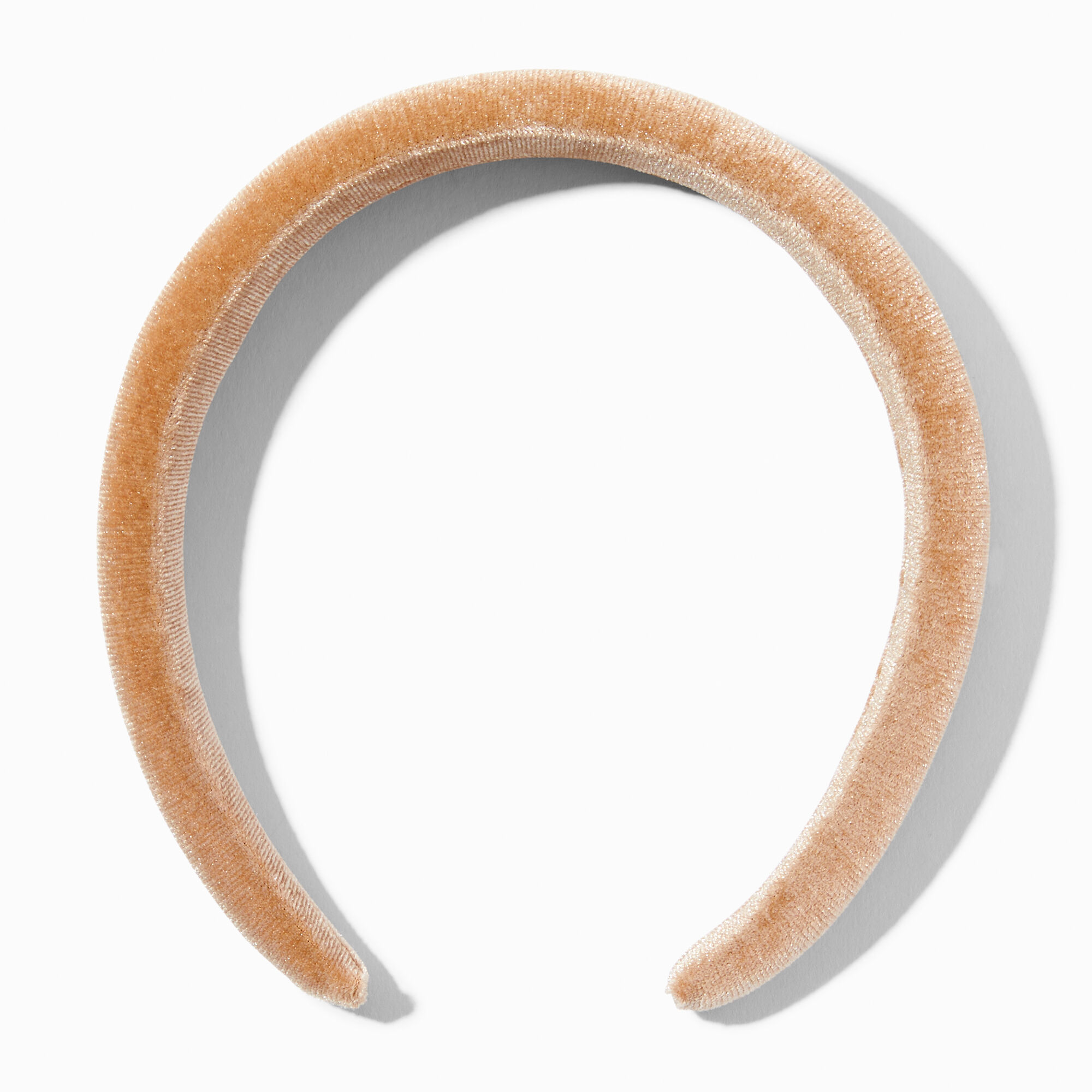 View Claires Taupe Velvet Puffy Headband information