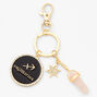 Gold Mystical Gem Zodiac Keyring - Sagittarius,