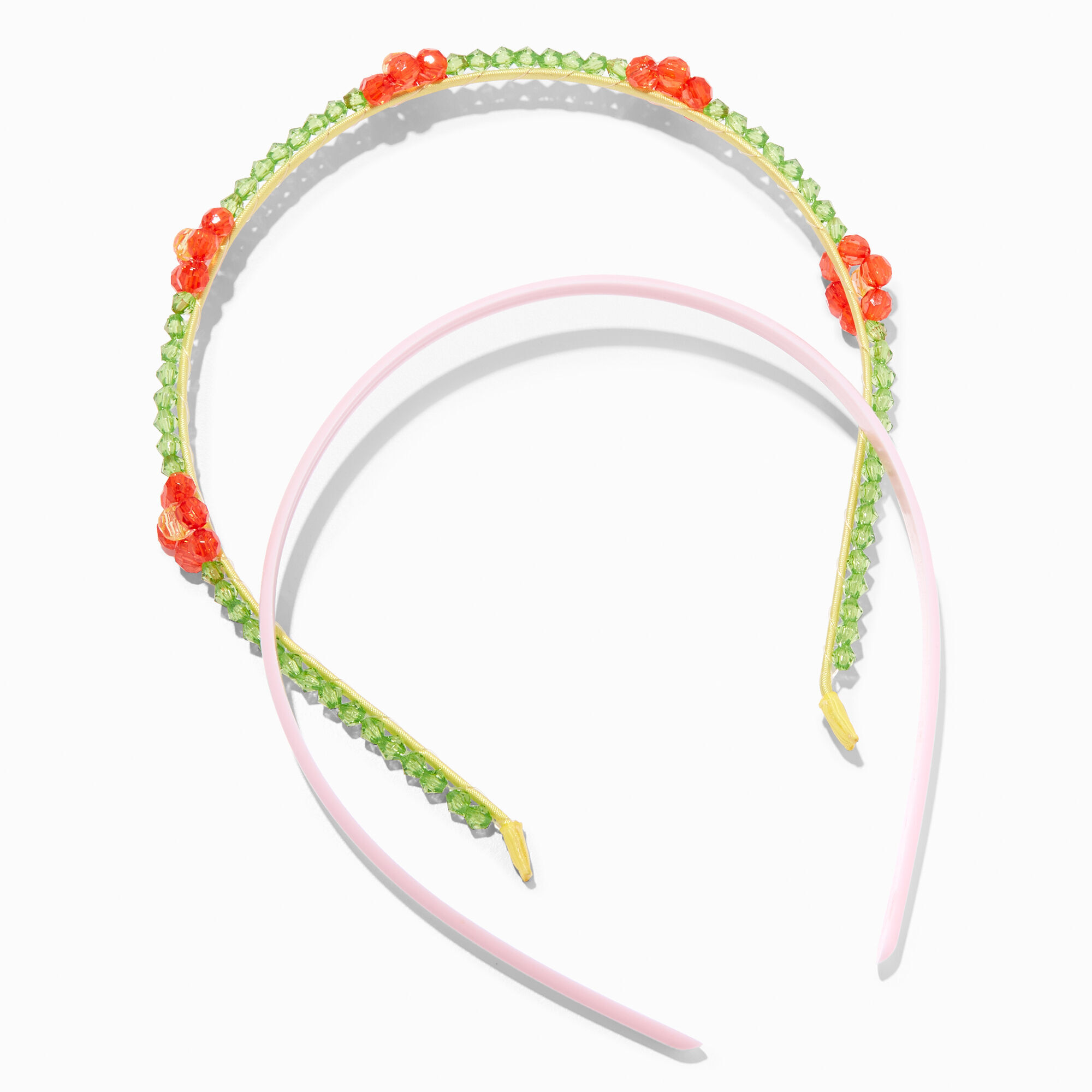 View Claires Beaded Flower Headbands 2 Pack Pink information