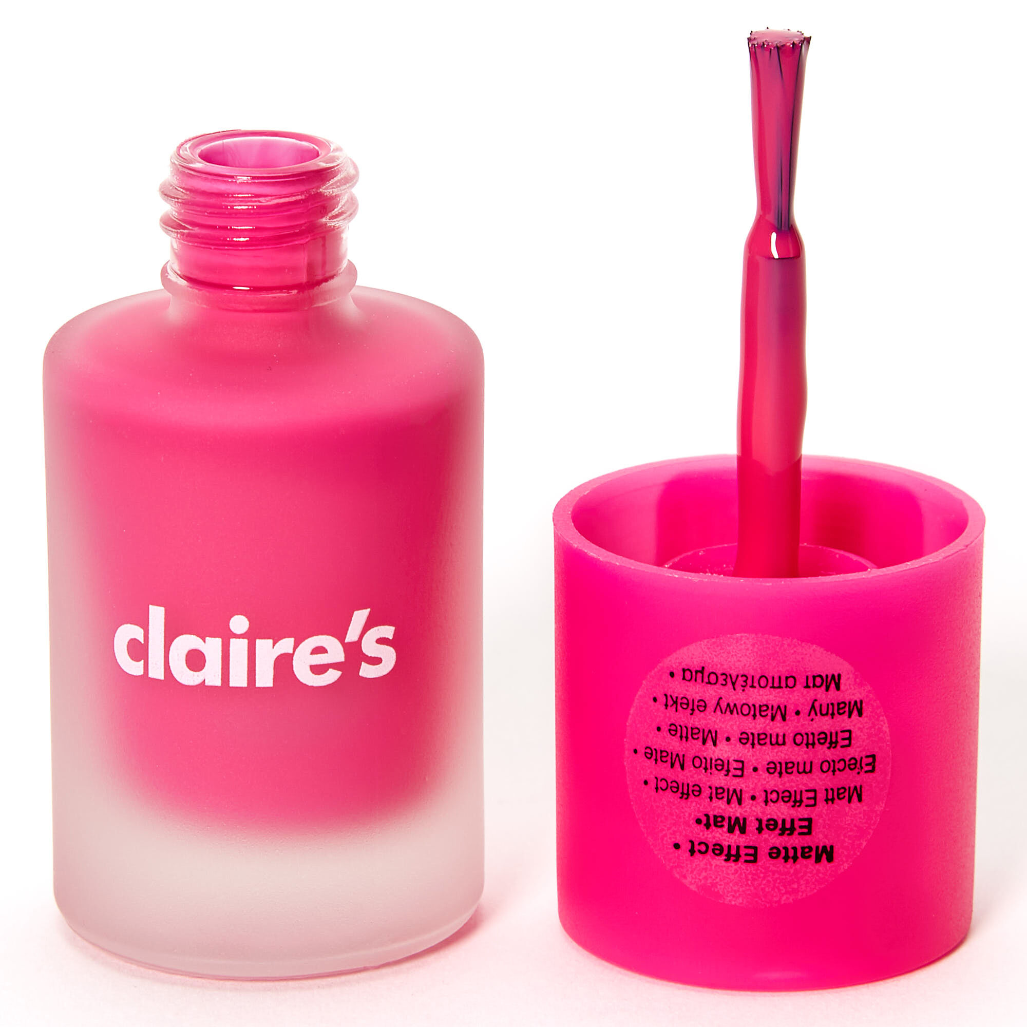 Matte Nail Polish - Neon Pink | Claire's
