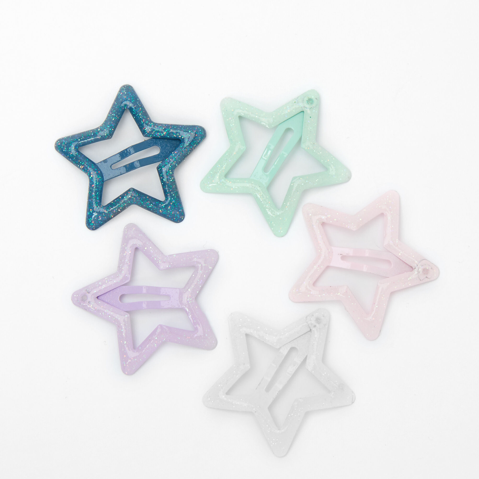 indlogering is Titicacasøen Claire's Club Glitter Star Dolphin Shape Snap Hair Clips - 5 Pack | Claire's  US