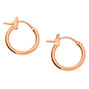 18kt Rose Gold Plated 12MM Hinge Hoop Earrings,