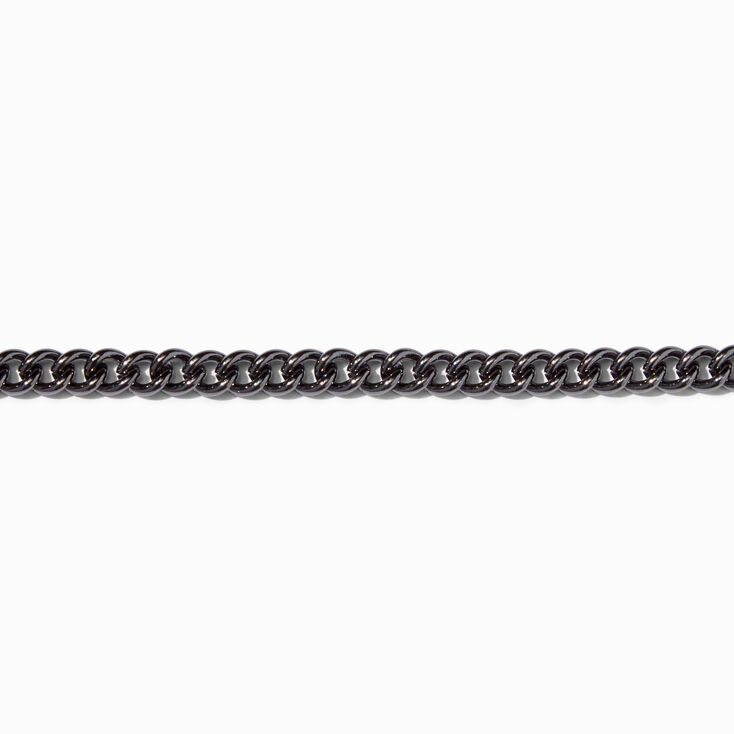 Hematite 3MM Curb Chain Link Bracelet,
