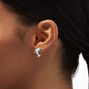 Blue Glitter Dolphin Stud Earrings,