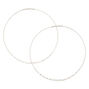 Silver 60MM Hammered Hoop Earrings,