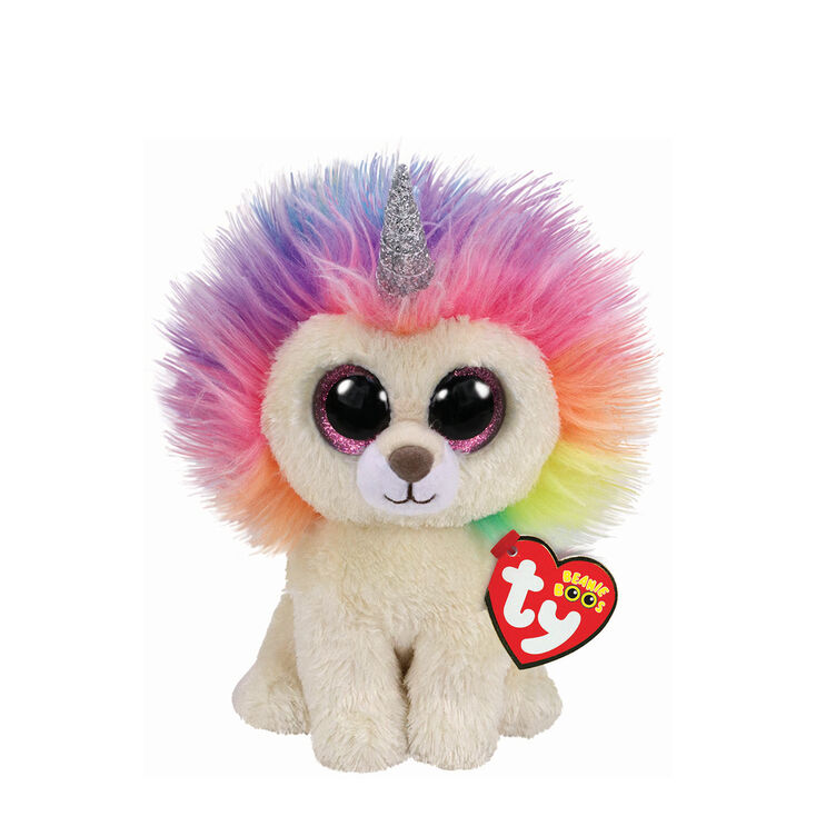 Ty Beanie Boo Small Layla the Rainbow Lion Soft Toy | Claire's