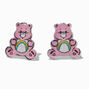 Care Bears&trade; Sterling Silver Enamel Cheer Bear Stud Earrings,