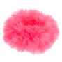 Medium Faux Fur Hair Scrunchie - Neon Pink,