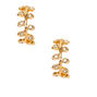 Gold 10MM Vine Half Hoop Earrings,