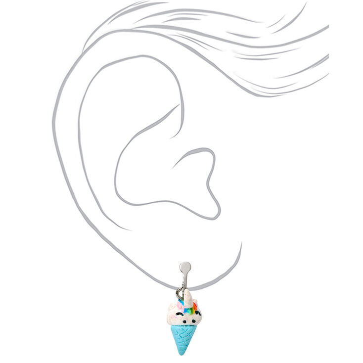 Glitter Ice Pop &amp; Ice Cream Clip-On Earrings - 3 Pack,