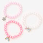 Bracelets &eacute;lastiques perl&eacute;s licorne rose monochrome Claire&#39;s&nbsp;Club - Lot de 3,