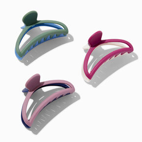 Curved Two-Tone Hair Claws - 3 Pack,