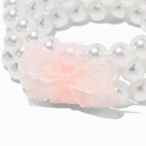 Claire&#39;s Club Pearl Bow Bracelets - 3 Pack,