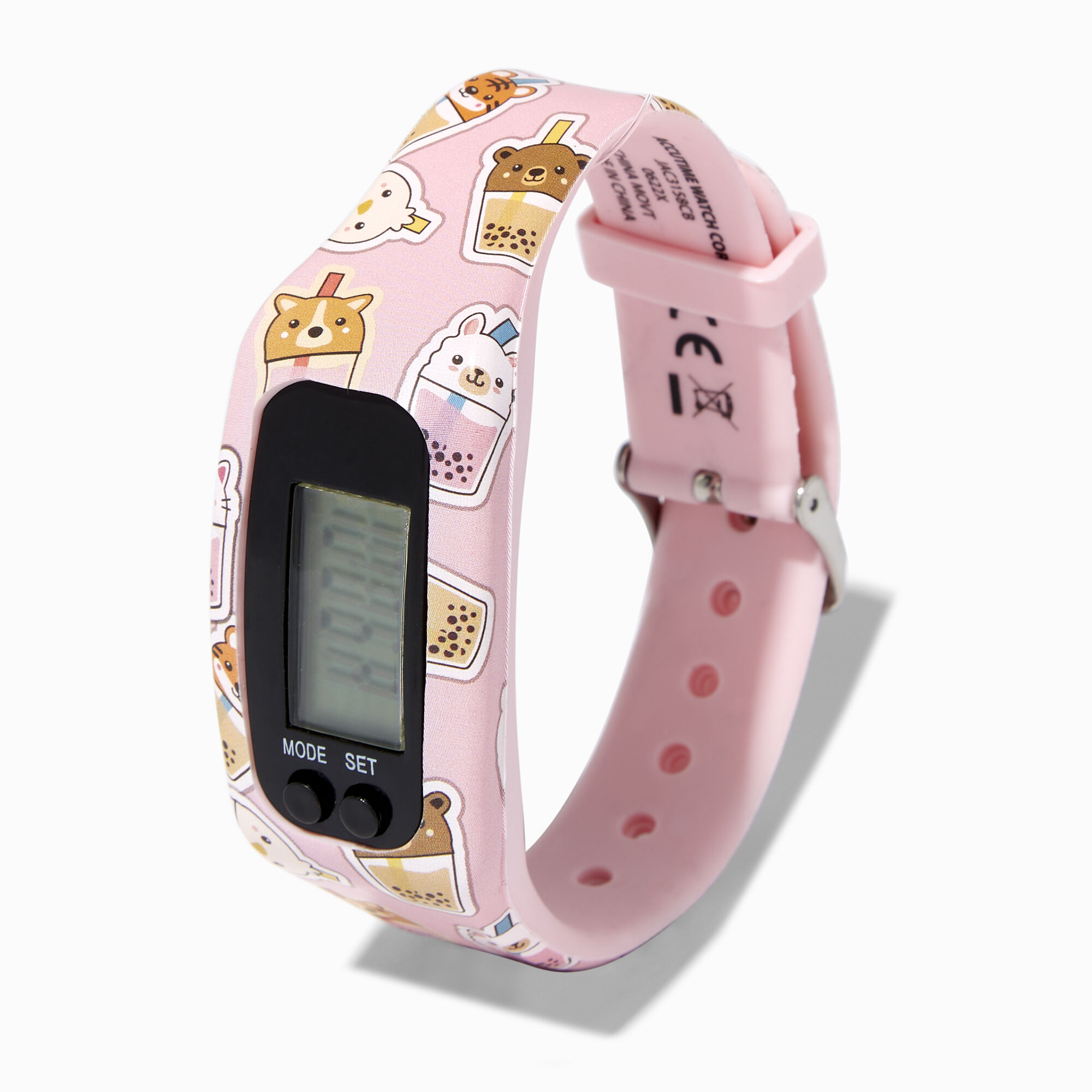 View Claires Bubble Tea Critters Active Led Watch Pink information